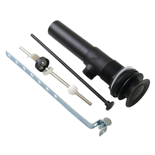 Kingston Brass Brass PopUp Drain with Overflow, 22 Gauge, Matte Black KB1110MB - main